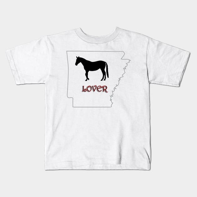 Arkansas Horse Lover Gifts Kids T-Shirt by Prairie Ridge Designs